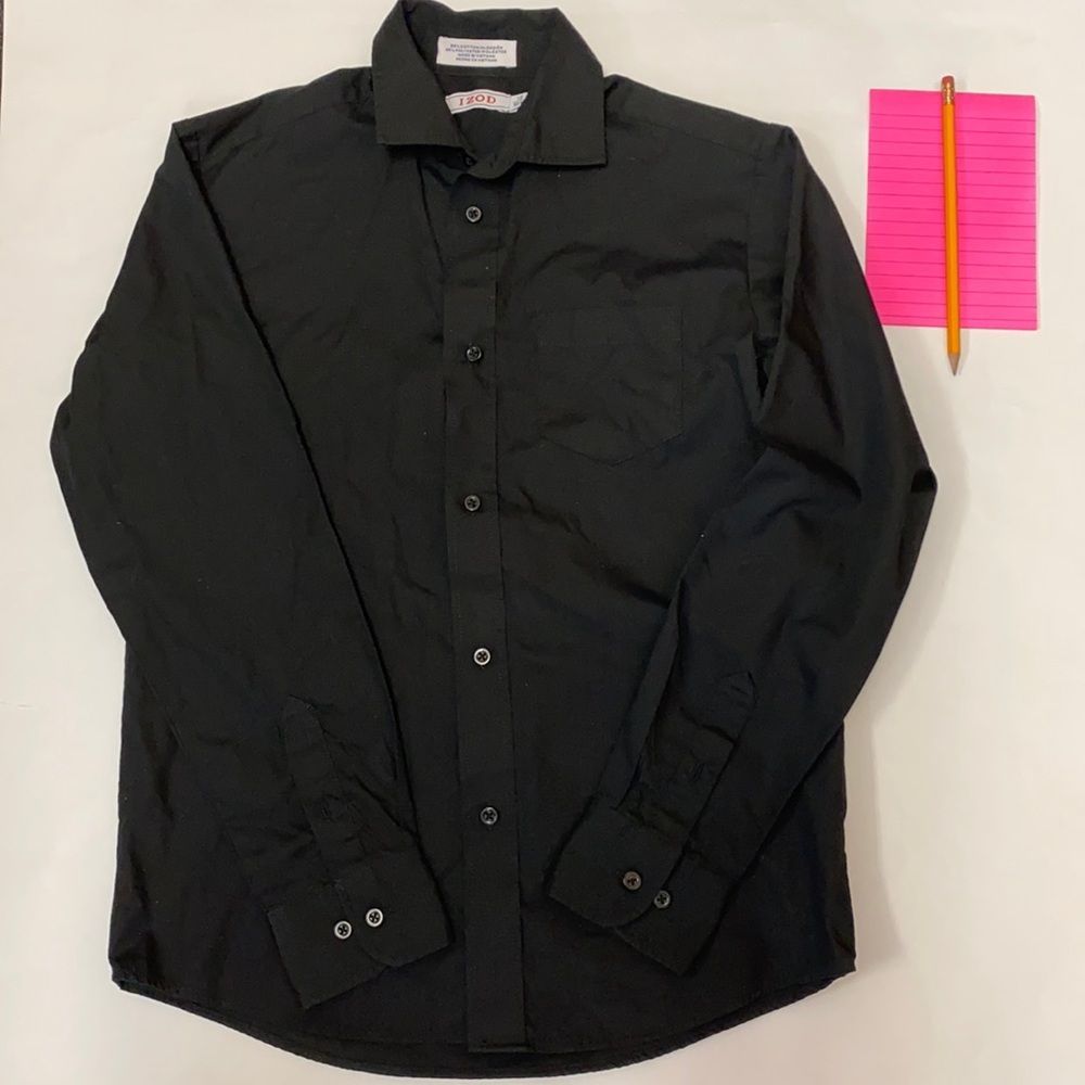IZOD Boys Button Down Collar Long Sleeve Shirt